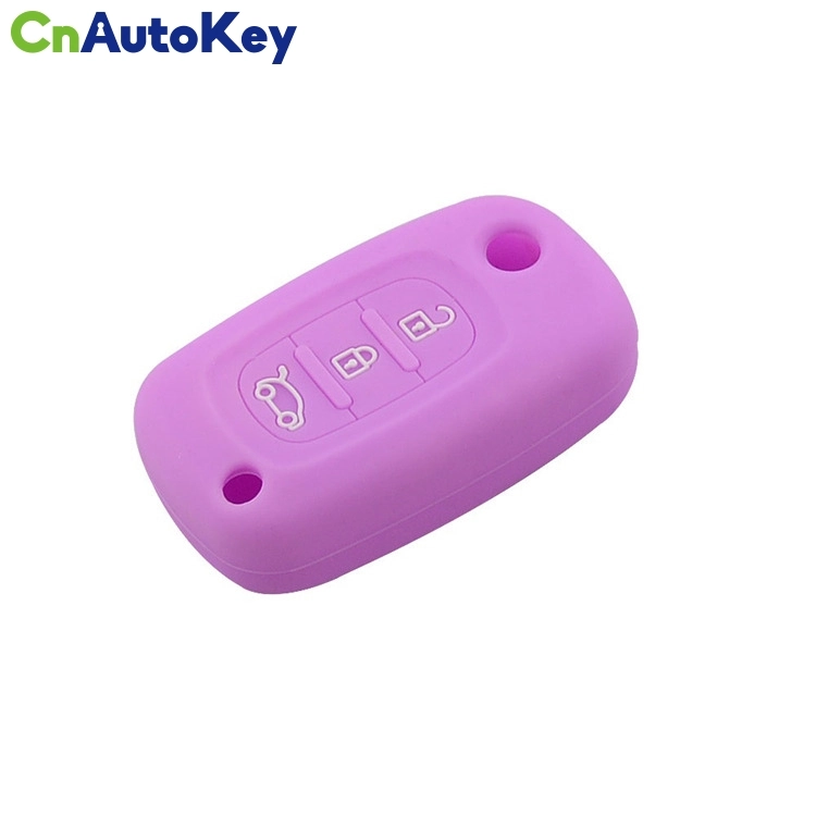 SCC002006 Silicone Car Key Cover for Lada Renault Twingo Clio Master Kango for Benz Smart Remote Flip Key Case Protector 3 Button