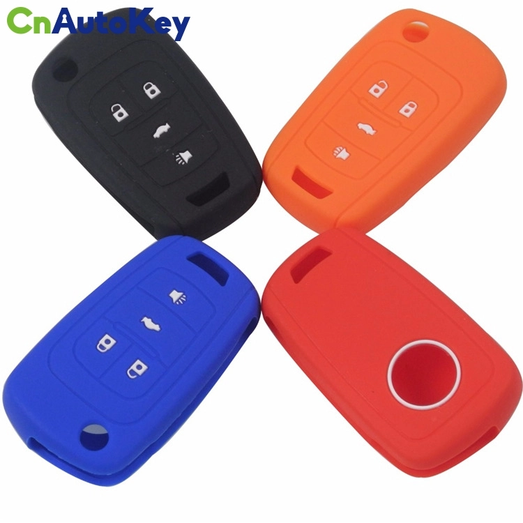 SCC013006 4 Buttons Silicone Remote Car Key Case Cover For Chevrolet Cruze Trax Lova Malibu For Buick For Opel Mokka