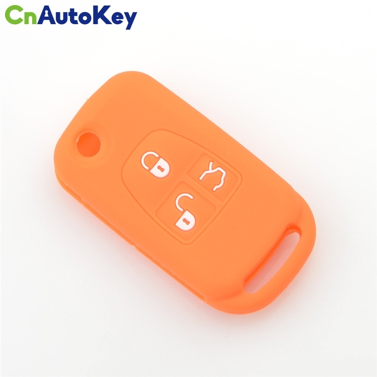 SCC002002 Silicone car key fob case cover Shell For Mercedes Benz ML C CL S SL SEL Flip Folding 3 buttons Remote protector