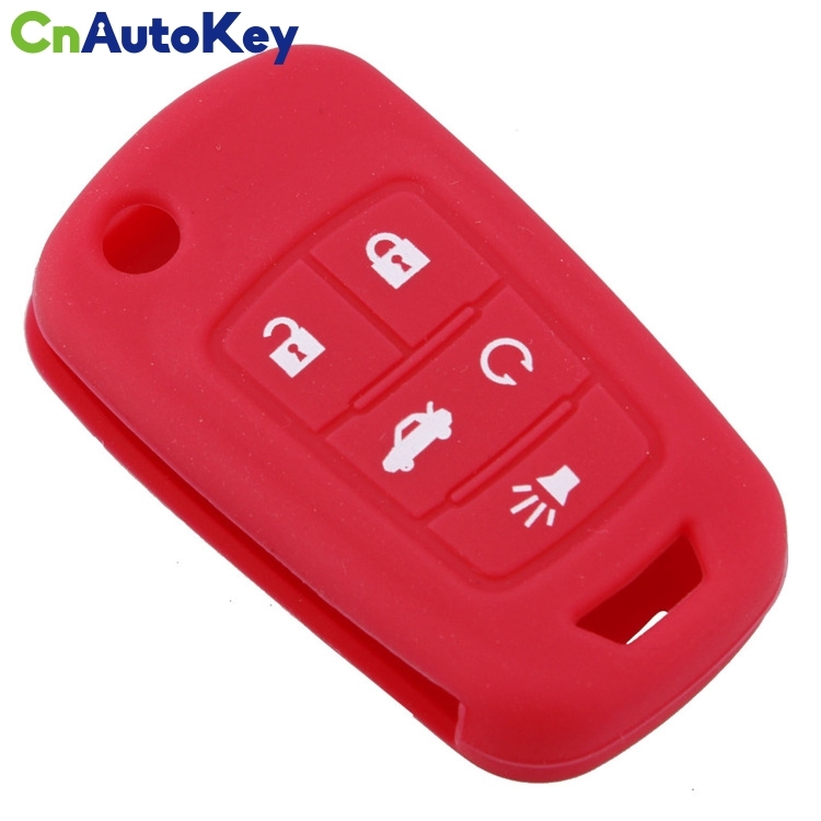 SCC013004 Car Key Silicone Covers Holder for Opel for Chevrolet for BUICK Lacrosse Flip Remote Key Case 5 Buttons