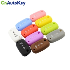 SCC002006 Silicone Car Key Cover for Lada Renault Twingo Clio Master Kango for Benz Smart Remote Flip Key Case Protector 3 Button