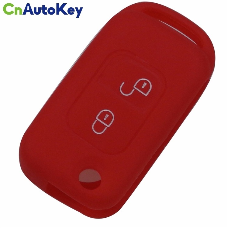 SCC002007 Car Shell Remote Silicone Key Fob Case 2 Buttons For Mercedes Benz SLK E113 A C E S W168 W202 W203