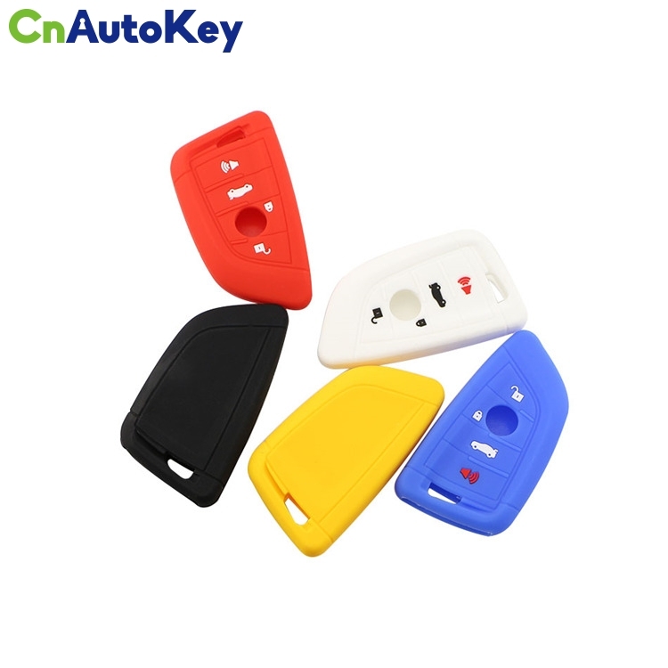 SCC006009 Silicone Car Key Protective Holder Case Cover Bag for BMW X1 F48 2016 2017 Smart Key Refit Protector