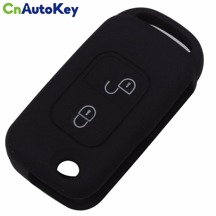 SCC002007 Car Shell Remote Silicone Key Fob Case 2 Buttons For Mercedes Benz SLK E113 A C E S W168 W202 W203