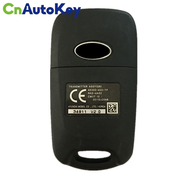 CN051079 For Kia Rio(QB) 2011-2015 Flip Remote Key 3 Buttons 433MHz 4X300-433-TP, RKE-4A02