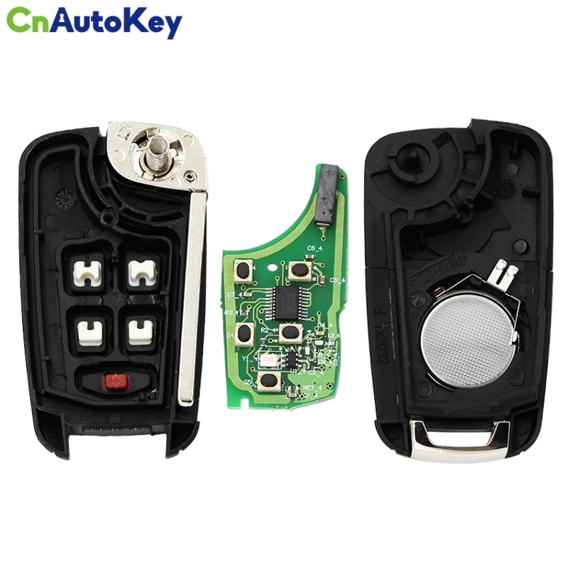 CN014008 New Remote Key 5 Button 433MHz ID46 for 2010-2014 Chevrolet Cruze Uncut