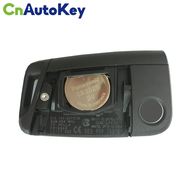 CN001091 3 Buttons 434 MHz MQB Type Flip Remote Key for Skoda Octavia 2012-2018 - 5E0 959 753 D