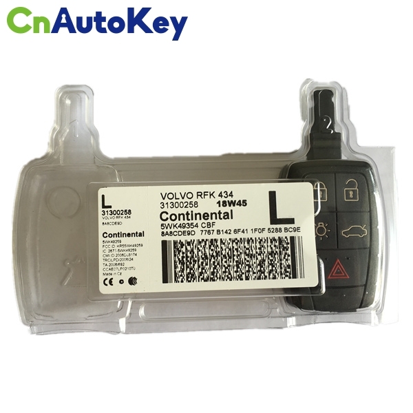 CN050009 OEM 2004 - 2013 Volvo C70 C30 S40 V50 Remote Key with Smart Entry 5WK49259