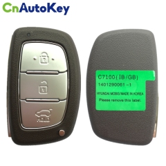 CN020132 For Hyundai I20 2018 Genuine Smart Remote Key 3 Buttons 433MHz PCF7945A Transponder 95440-C7100