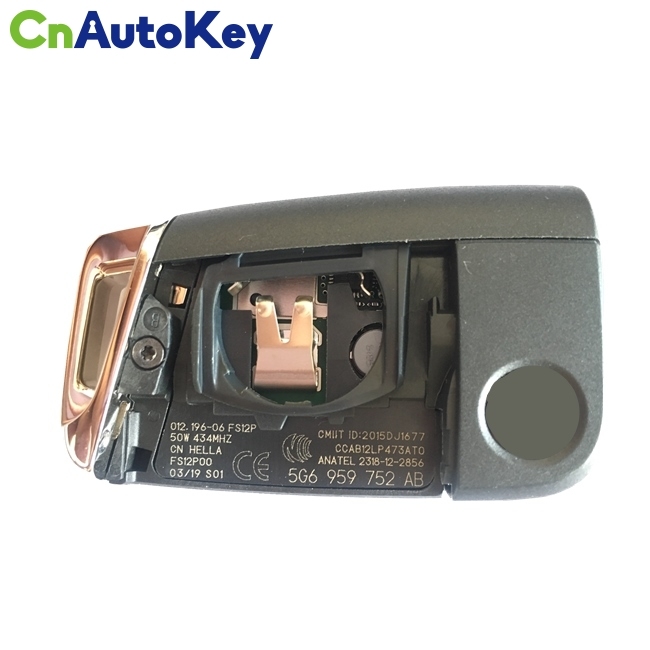 CN001097 For Vw Golf Polo Touran Etc 3 Button Flip Key Fob Remote 5G6 959 752 AB 434mzh Keyless GO