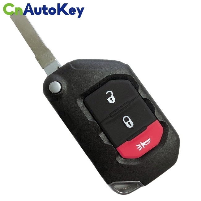 CN086025 Jeep Wrangler 2018 Flip Remote Key 3 Buttons PCF 7939M Transponder 433MHz 68416782AA-001