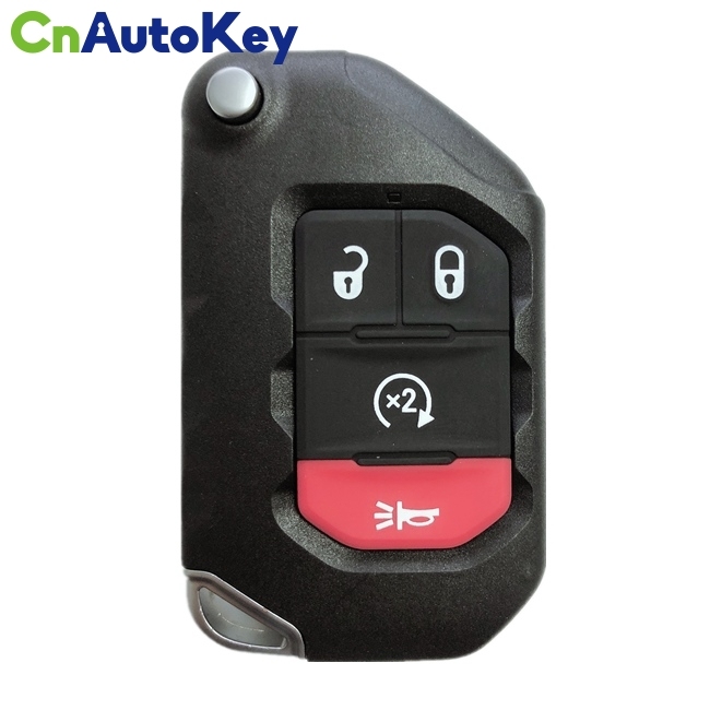 CN086026 Jeep Wrangler 2018 Genuine Flip Remote Key 4 Buttons Auto Start 433 MHz PCF 7939M Transponder 68416784AA-001