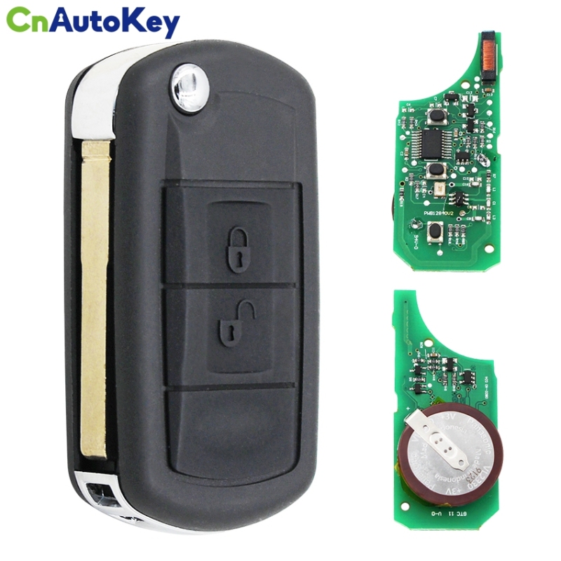 CN004004 3 Button Complete Folding Flip Remote Smart Car Key 434Mhz ID46 Chip HU101 Uncut Blade for Land Rover Discovery 3 4