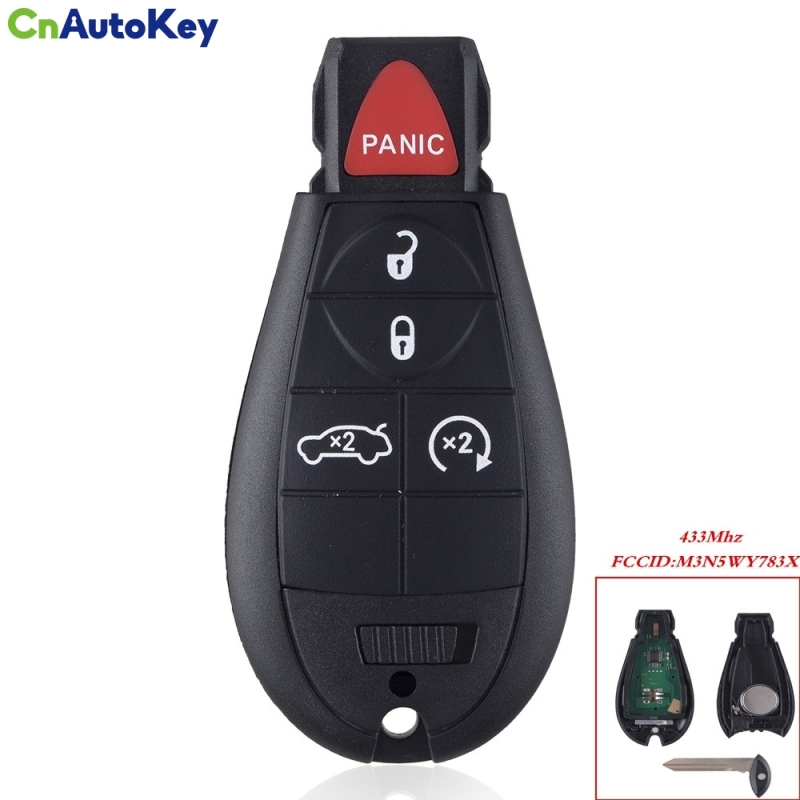 CN015004 for Chrysler JEEP DODGE 4+1 button 433MHZ Smart Remote Key M3N5WY783X / IYZ-C01C