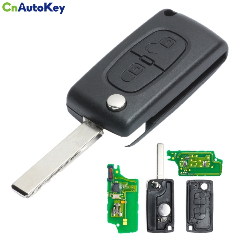 CN016030  For Citroen Sega Flip Remote Key 2 Button ID46 433MHZ