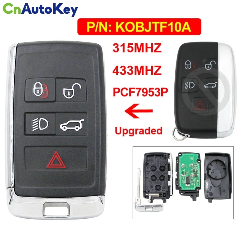 CN004034 5 Button Remote Car Key 315Mhz 433Mhz PCF7953P Chip KOBJTF10A for Land Rover LR2 LR4 Range Rover Evoque  Sport