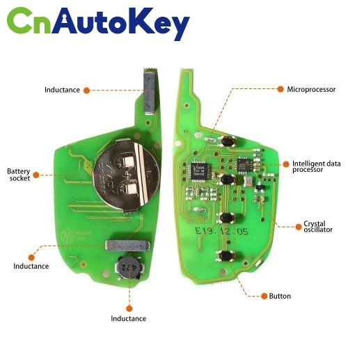 XSCS00EN Smart Remote Key Colorful Crystal 5 Buttons Keyblank Inside Black English 5pcs/lot