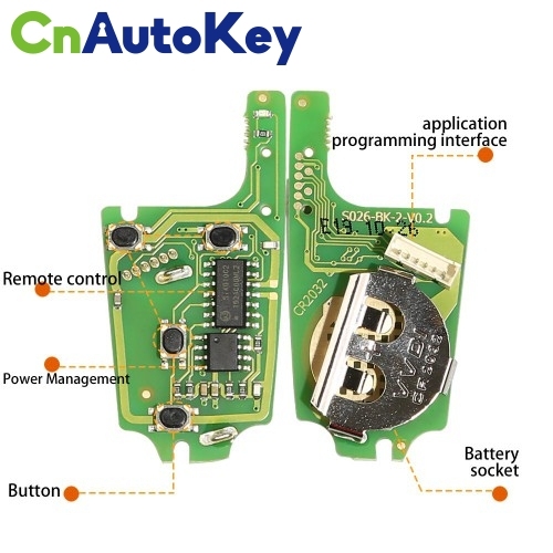 XKBU01EN Wire Remote Key Buick Flip 4 Buttons English 5pcs/lot