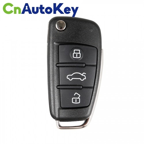 XKA600EN Wire Remote Key Audi A6L Q7 Flip 3 buttons Silicagel Button English 5pcs/lot