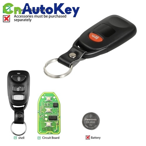 XKHY01EN Wire Remote Key Hyundai 4 Buttons English 5pcs/lot