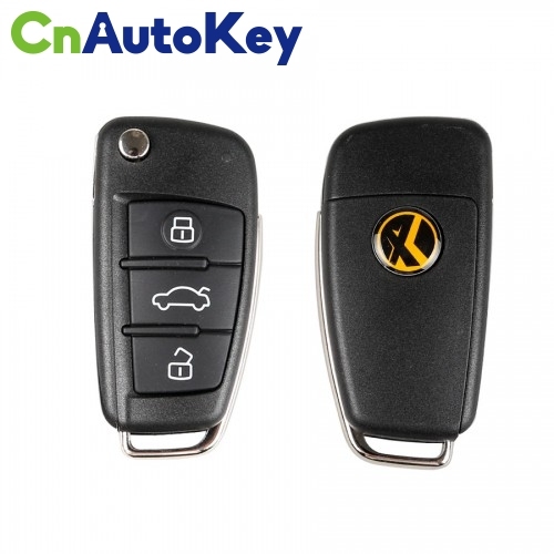 XKA600EN Wire Remote Key Audi A6L Q7 Flip 3 buttons Silicagel Button English 5pcs/lot