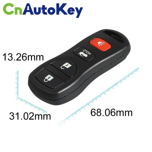 XKNI00EN Wire Remote Key Nissan Separate 4 Buttons English 5pcs/lot