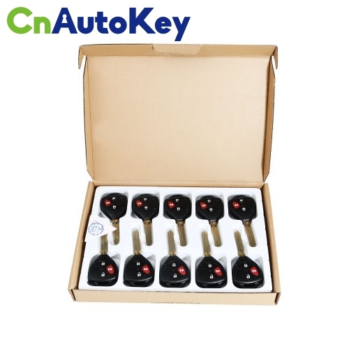 XKTO04EN Wire Remote Key Toyota Flat Right 3 Buttons Triangle English 5pcs/lot
