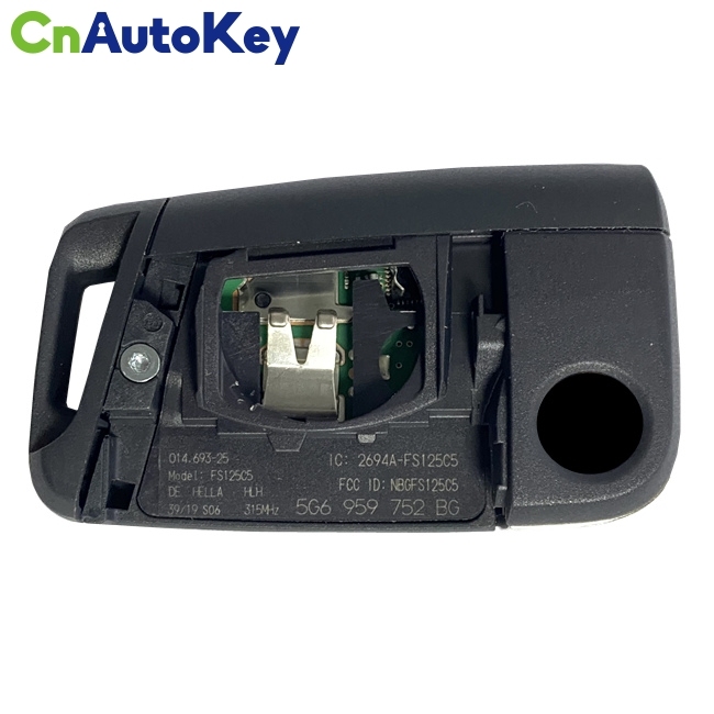 CN001107 2018 - 2020 Volkswagen Remote Flip Key 315MHZ 5G6 959 752 BG without Comfort Access HU162-T Key NBGFS125C5