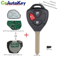 Aftermarket Remote Key 3 Buttons 433MHz 4D67 Chip MDL B42TA for Toyota