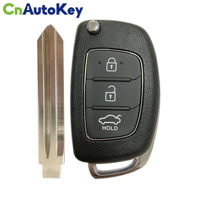 CN020059 Genuine HYUNDAI Elantra flip key remote, 3 buttons OKA-865T(BA), 433MHz 47CHIP