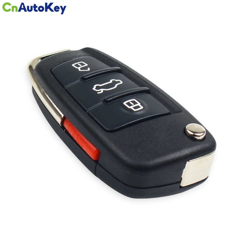 CS008025    10X 3/4 Buttons Flip Remote Key Repalcement Folding Car Key Shell For Audi A6L Q7 A2 A3 A4 A6 A6L A8 TT 2008 - 2011 Fob
