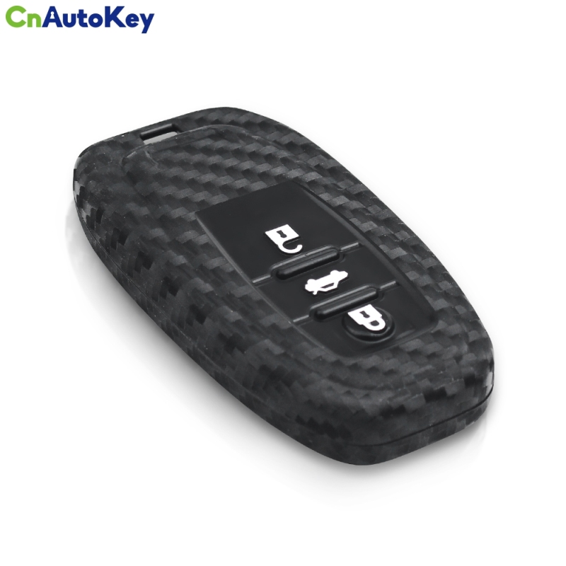 CS008030   10X Carbon Fiber Silicone Car Key Case For Audi B6 B7 B8 A4 A5 A6 A7 A8 Q5 Q7 R8 TT S5 S6 S7 S8 Cover Fob 3BT Car Key Bag