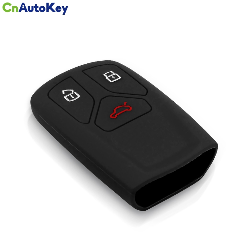 CS008033    40x Key Rings Silicone Key Case Cover For Audi A4 allroad B9 Q5 Q7 TT TTS 2016 2017 2018 Keyless Entry Fob Car Key Chain