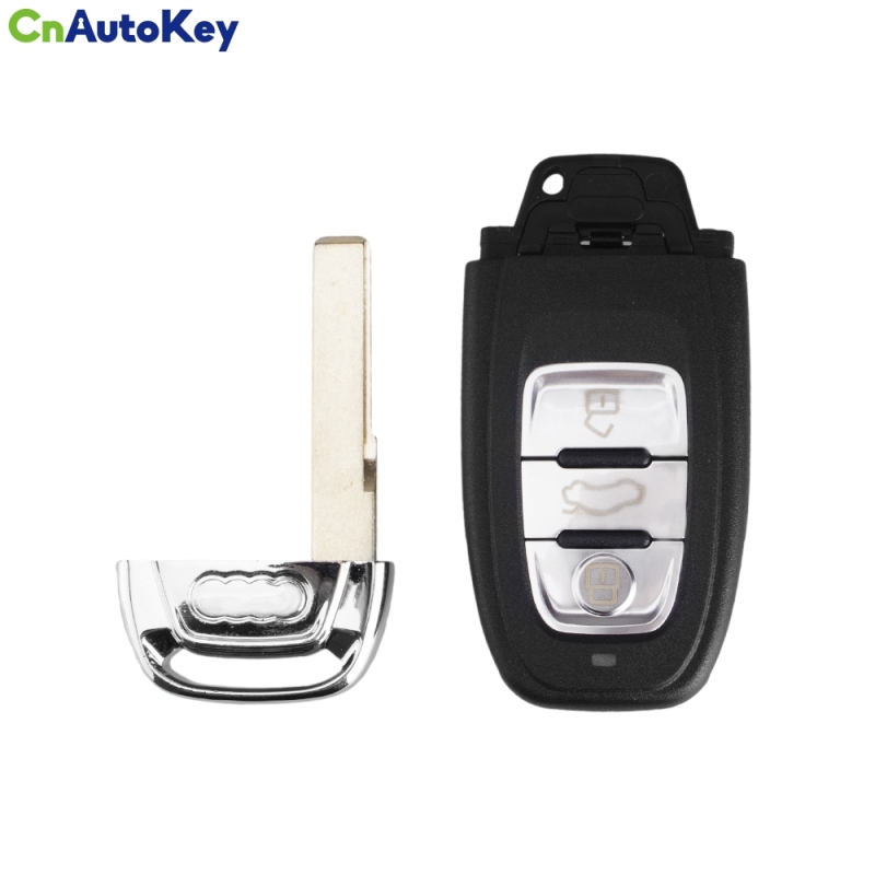 CS008023   For Audi A4l A3 A4 A5 A6 A8 Quattro Q5 Q7 A6 A8 Replacement Remote Key Shell Case HU66 Blade Smart Insert Key 3 Buttons