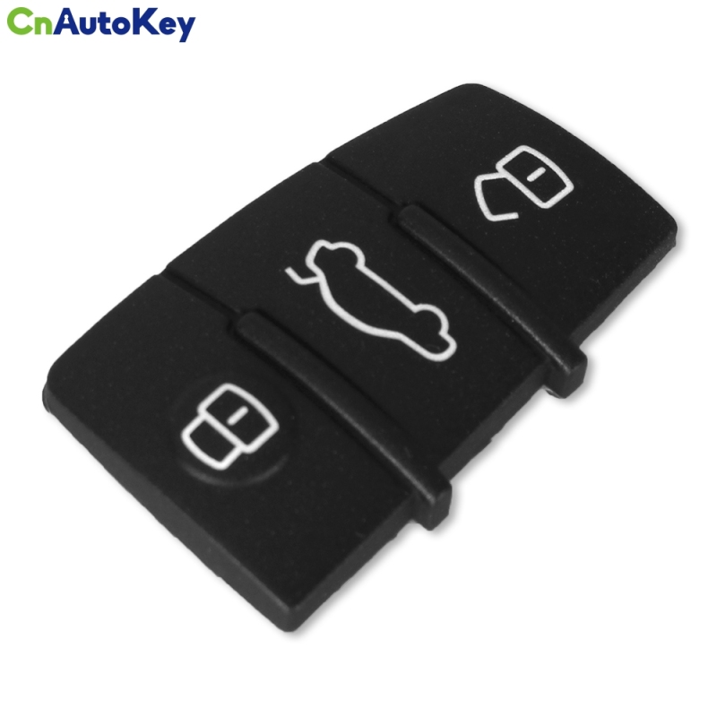 CS008027    50X For Audi Key Pad 3 Button Replacement Remote Key Shell Fob Cover Case Buttons Pads For Audi A3 A4 A5 A6 A8 Q5 Q7 TT