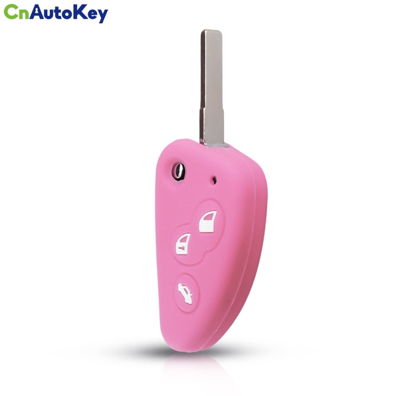 CS092010   Key Rings Silicone Case For Alfa Romeo 147 166 156 JTD TS GT Flip Folding Key Silicone Car Key Cover Case Car Accessory