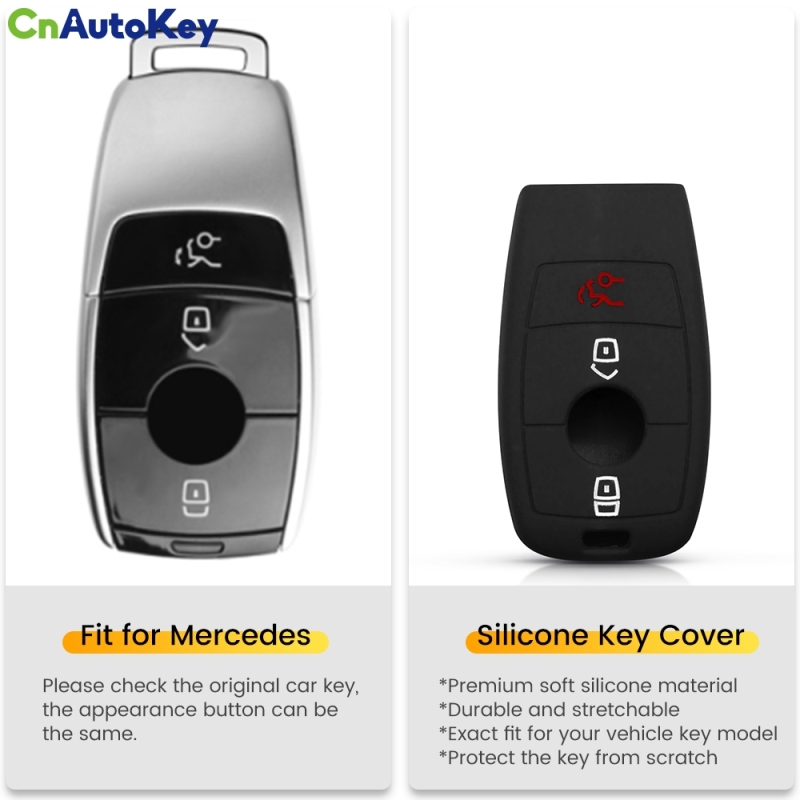 CS002043    For Mercedes Benz 2017 E-Class E43 W213 E300 E400 2016 2017 Sedan Keys Car Accessories Silicone Key Cover Case Skin
