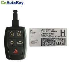 CN050011 OEM 2008 - 2013 Volvo C70 C30 S40 V50 Remote Key with Smart Entry 31300260  426MHZ 5WK49356