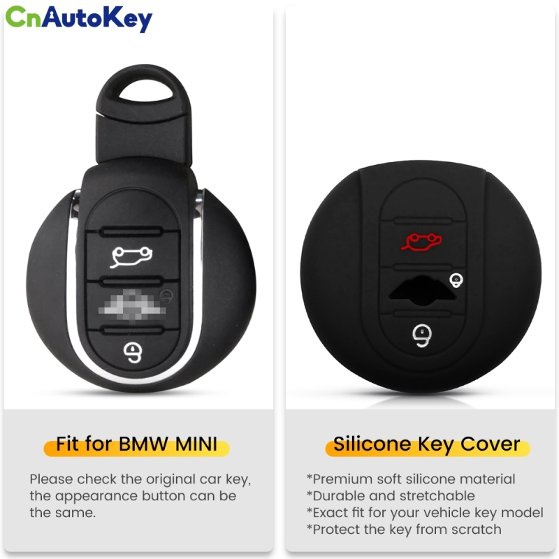 CS006045    10x For BMW Mini Cooper S JCW ONE+ F54 F55 F56 F57 F60 2014 2015 Remote Fob Cover 2 Button Silicone Car Key Case