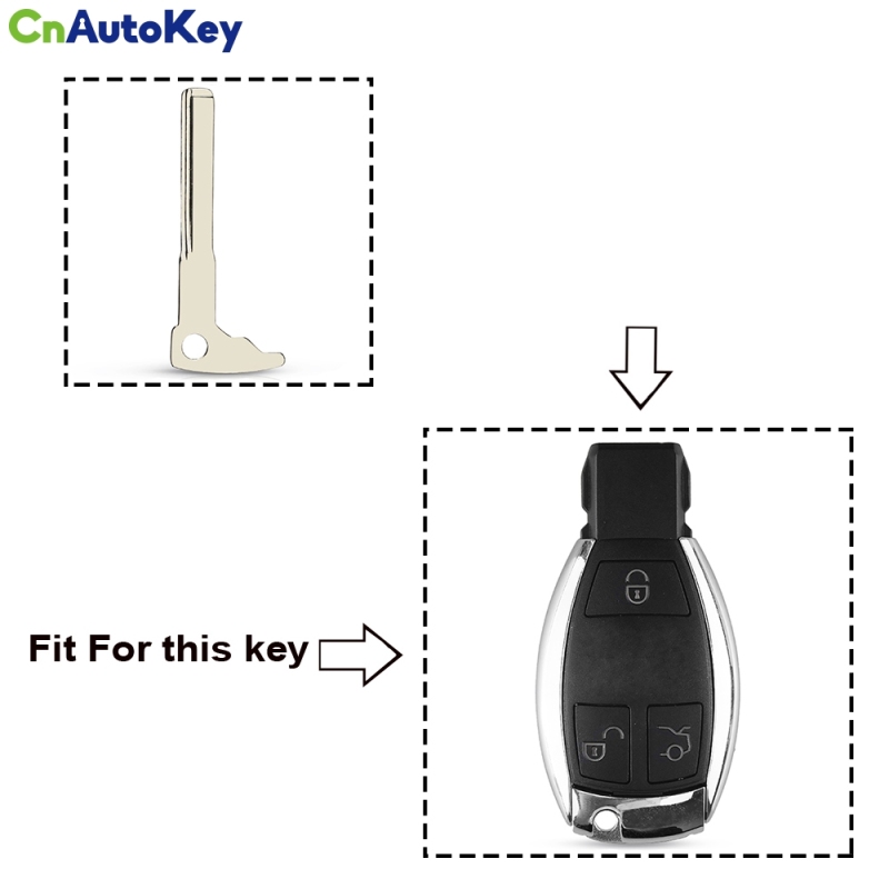 CS002049   Uncut Blade Car Accessories For Mercedes Benz Smart Key Blade Fob Replacement Blank Insert Smart Card Remote Key