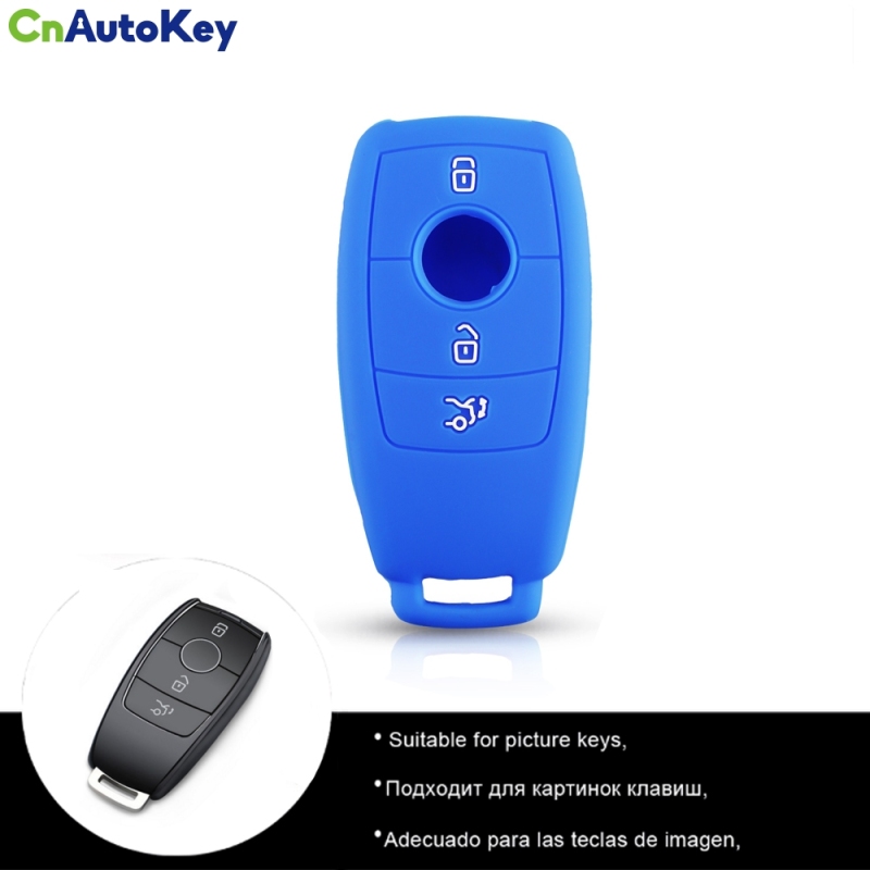 CS002053    3 Buttons Key Rings For Mercedes Benz AMG Key 2017 E W213 Class Silicone Protector Case Key Cover Fob Silicone Key Case