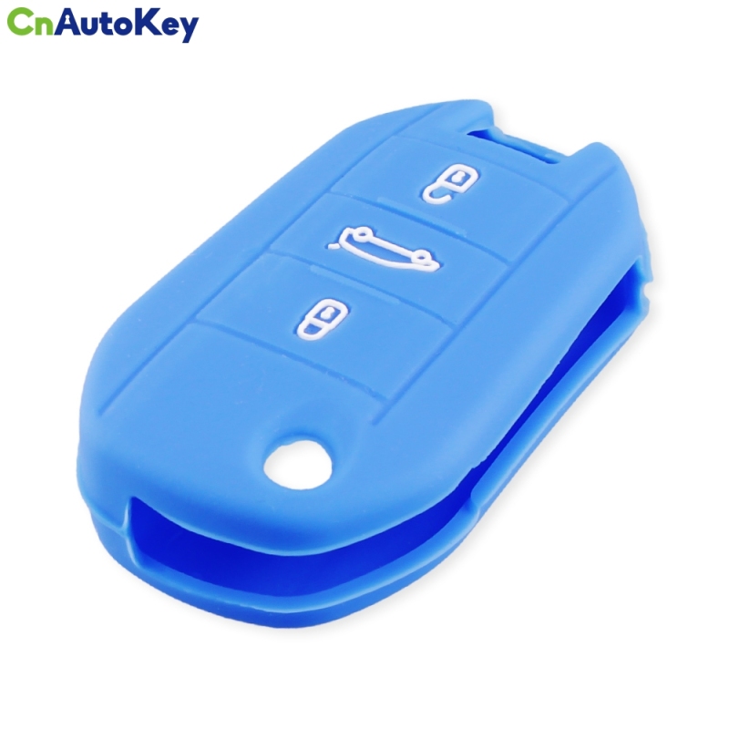 CS016033    10X For Citroen C4 CACTUS C5 C3 C4L For Peugeot Remote Case Protector Remote 3 Button Silicone Car Key Case Fob Cover