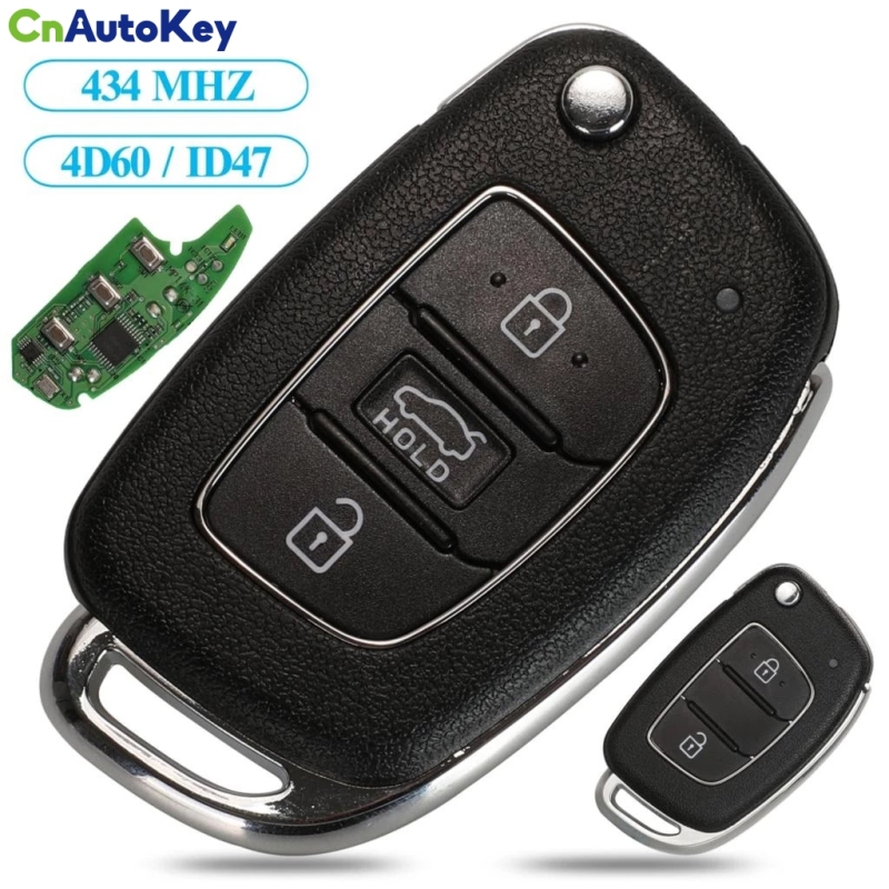 CN020186    Remote Flip Car Key Control 433.95/434Mhz 4D60 For Hyundai Verna RKE-4F30 2015DJ2837 Original Factory 2/3 Button