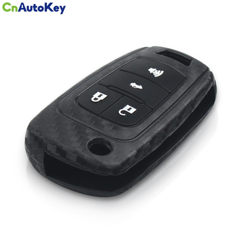 CS014016   10X Car Silicone Key Case Carbon Fiber Key Fob Protector For Chevrolet Cruze Aveo Trax Opel Astra Corsa Meriva Zafira
