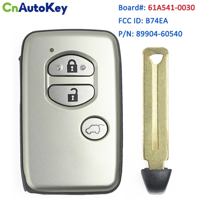 CN007231 3 Buttons Toyota Land Cruiser 2008+ Smart Key B77EA P1 98 4D-67 Chip 433MHz 89904-60A91 Keyless Go PCB A433