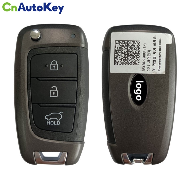 CN020188   Genuine Hyundai Santa Fe 2018+ Flip Remote, 3Buttons, RKE-4F39 HITAG3 PCF7938XA, 433MHz 95430-S1200