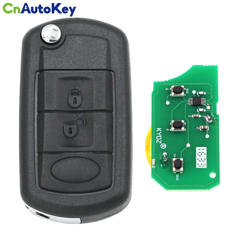 CN004005 3 Button Folding Flip Remote Key Smart Car Key 433Mhz + 7935 Chip Uncut Blade for Land Rover Range Rover Vogue
