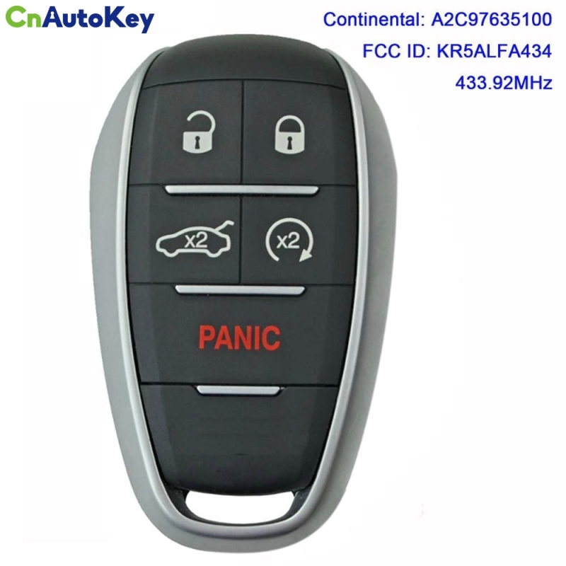 CN092002 Aftermarket 4+1B Smart Key for Alfa Romeo Frequency 434 MHz Trasnponder HITAG 128-bit AES