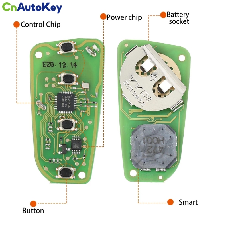 XSKF20EN  XSKF20EN Knife Style Universal Smart Remote Key With 4 Buttons 5Pcs