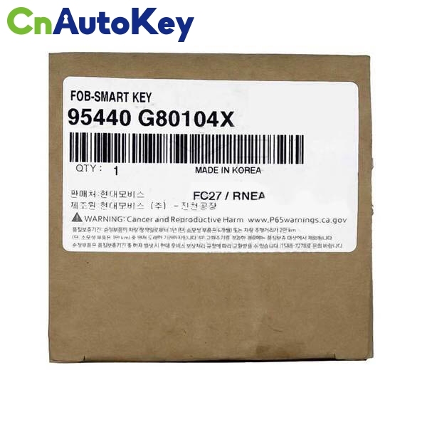 CN020209  Hyundai Grandeur Genuine Smart Key 4 Buttons 433MHz 95440-G80104X